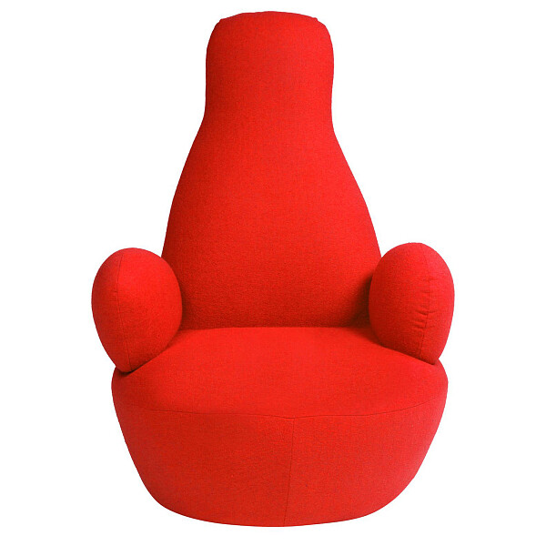 Кресло с мягкими подлокотниками красное Bottle Chair - изображение 1