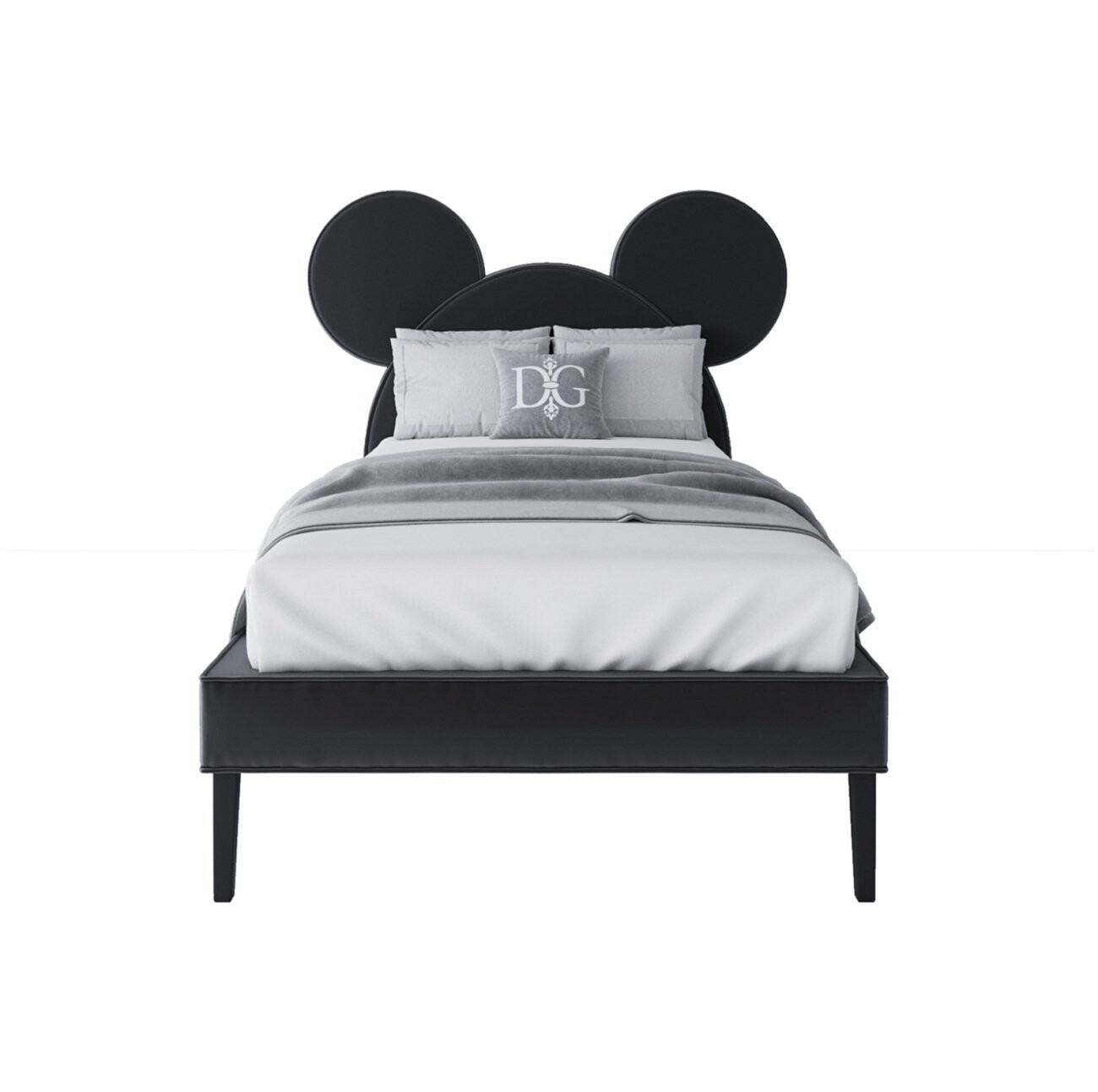 Кровать детская односпальная 90х200 черная Manhattan 23 Mickey Mouse - изображение 2