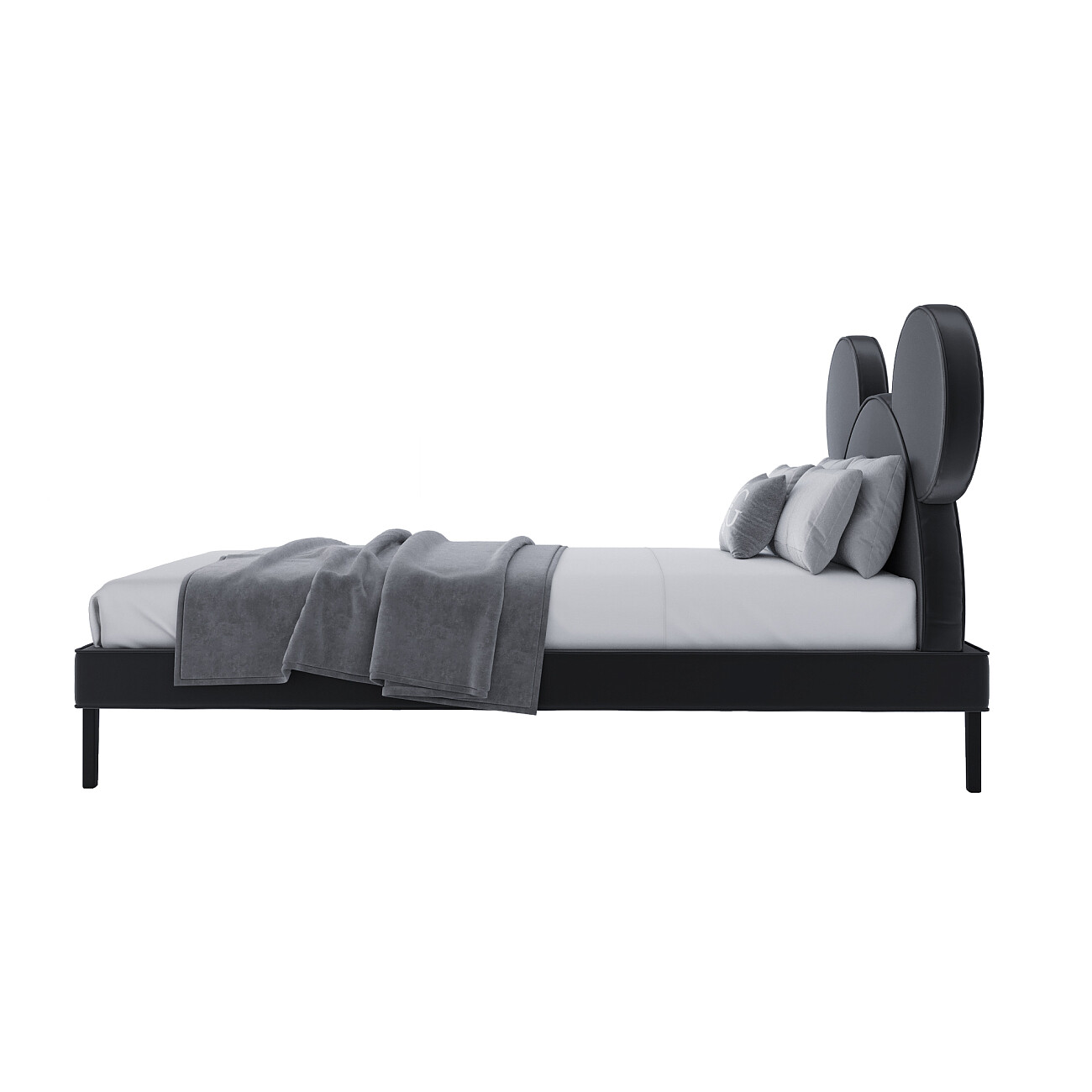 Кровать детская односпальная 90х200 черная Manhattan 23 Mickey Mouse - изображение 3