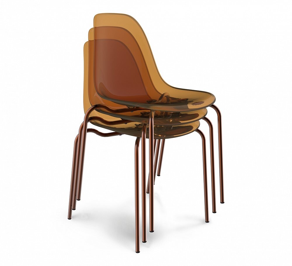 стулья на металлокаркасе коричневые