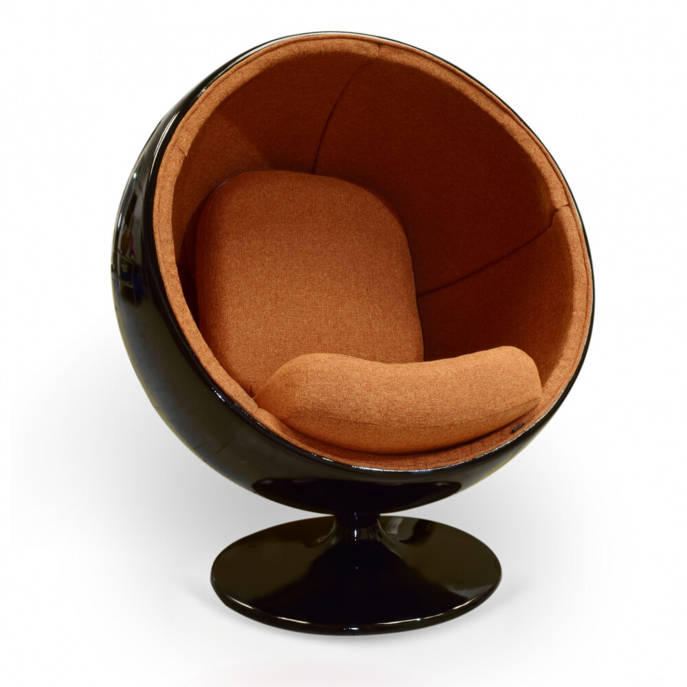 Кресло круглое черно-коричневое Ball Chair