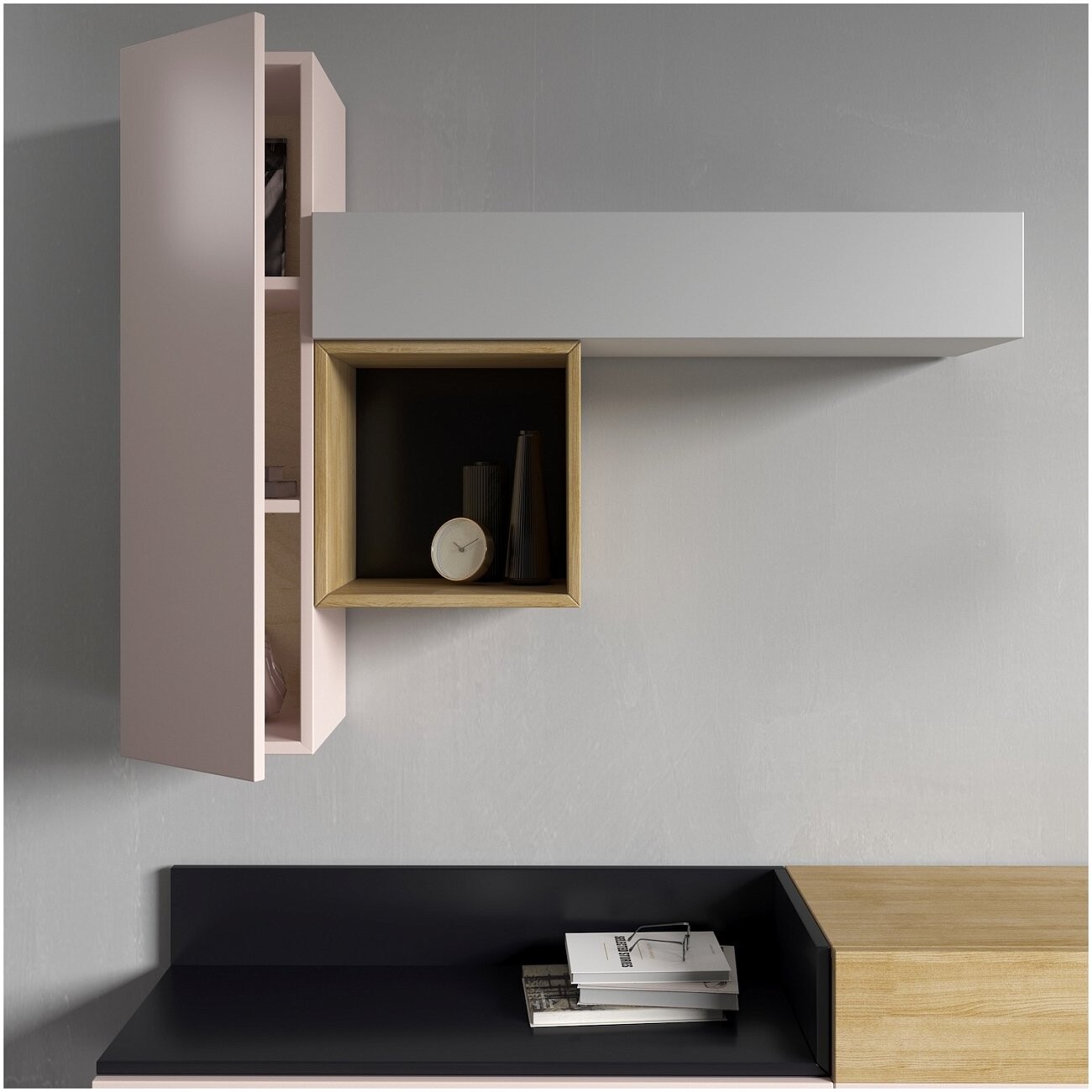 Навесные полки серые Shelf - изображение 3