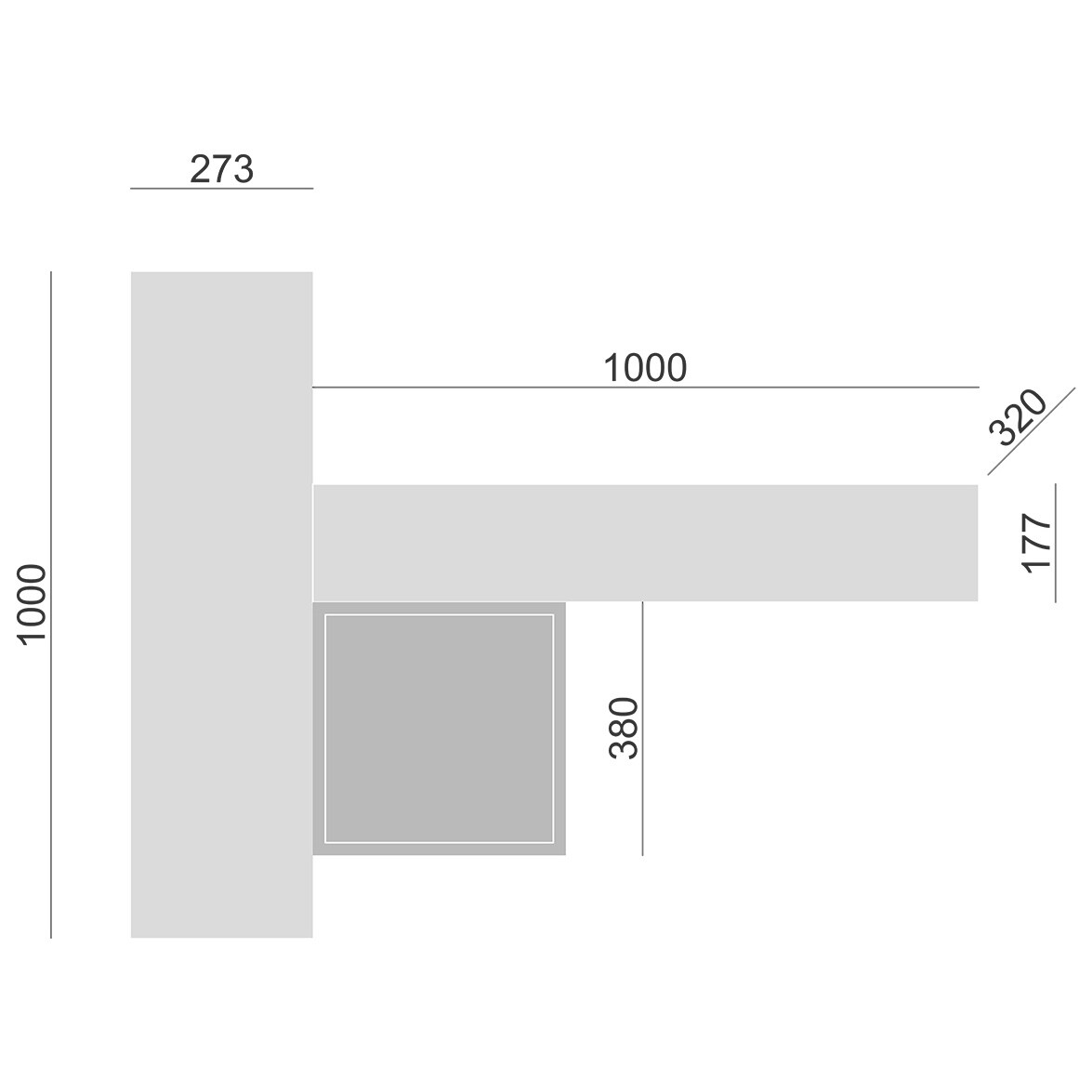 Навесные полки серые Shelf - изображение 4