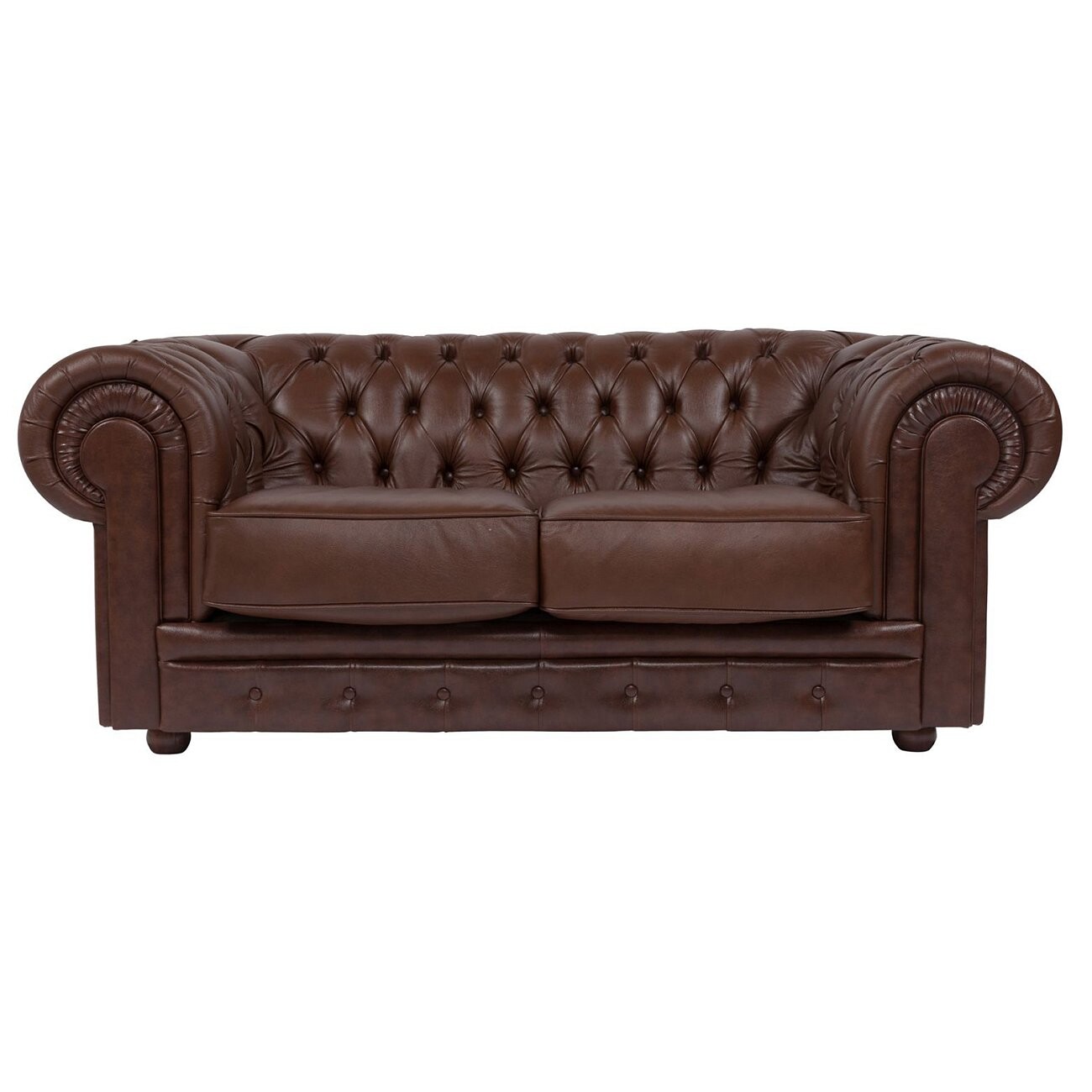 Диван Честерфилд прямой коричневый - изображение 2