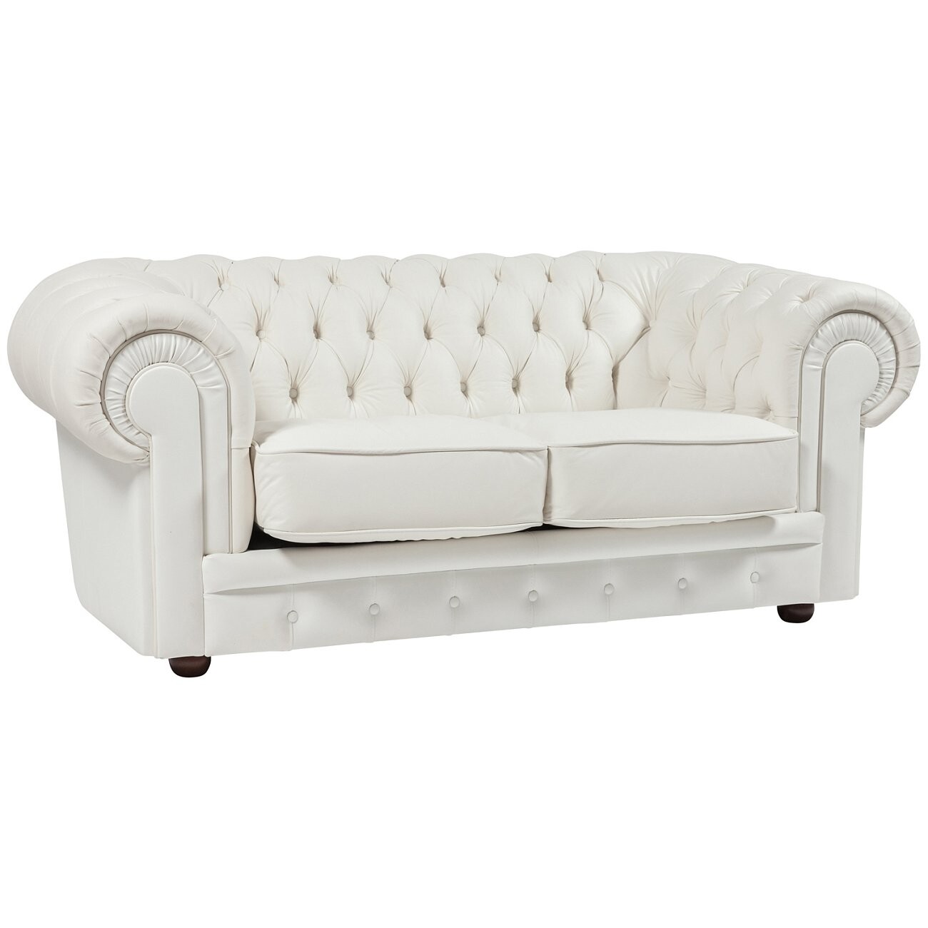 Диван Честерфилд прямой белый - изображение 3