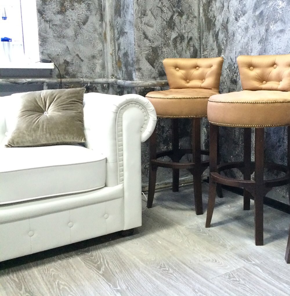 Диван Честерфилд прямой белый - изображение 4