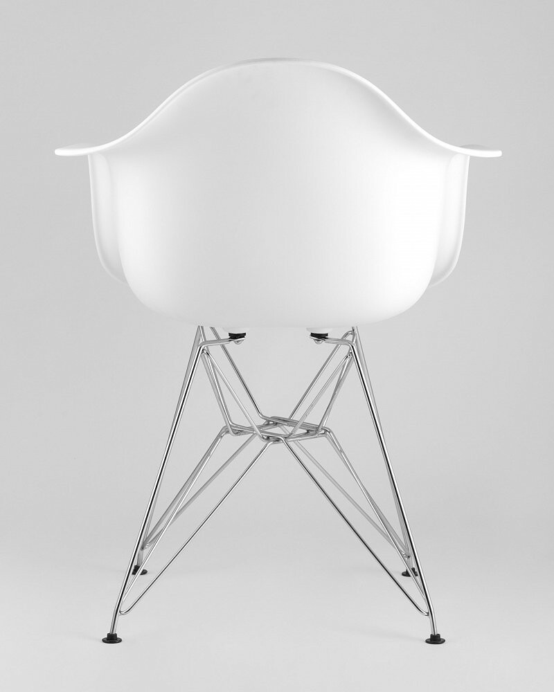 Кресло белое экокожа с металлическими ножками