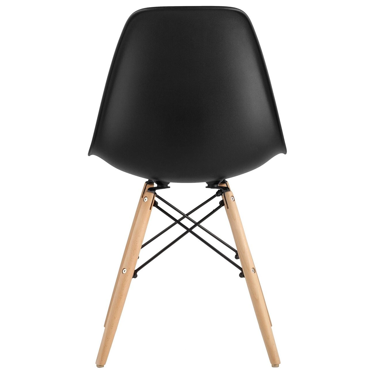 Пластиковый стул с деревянными ножками eames