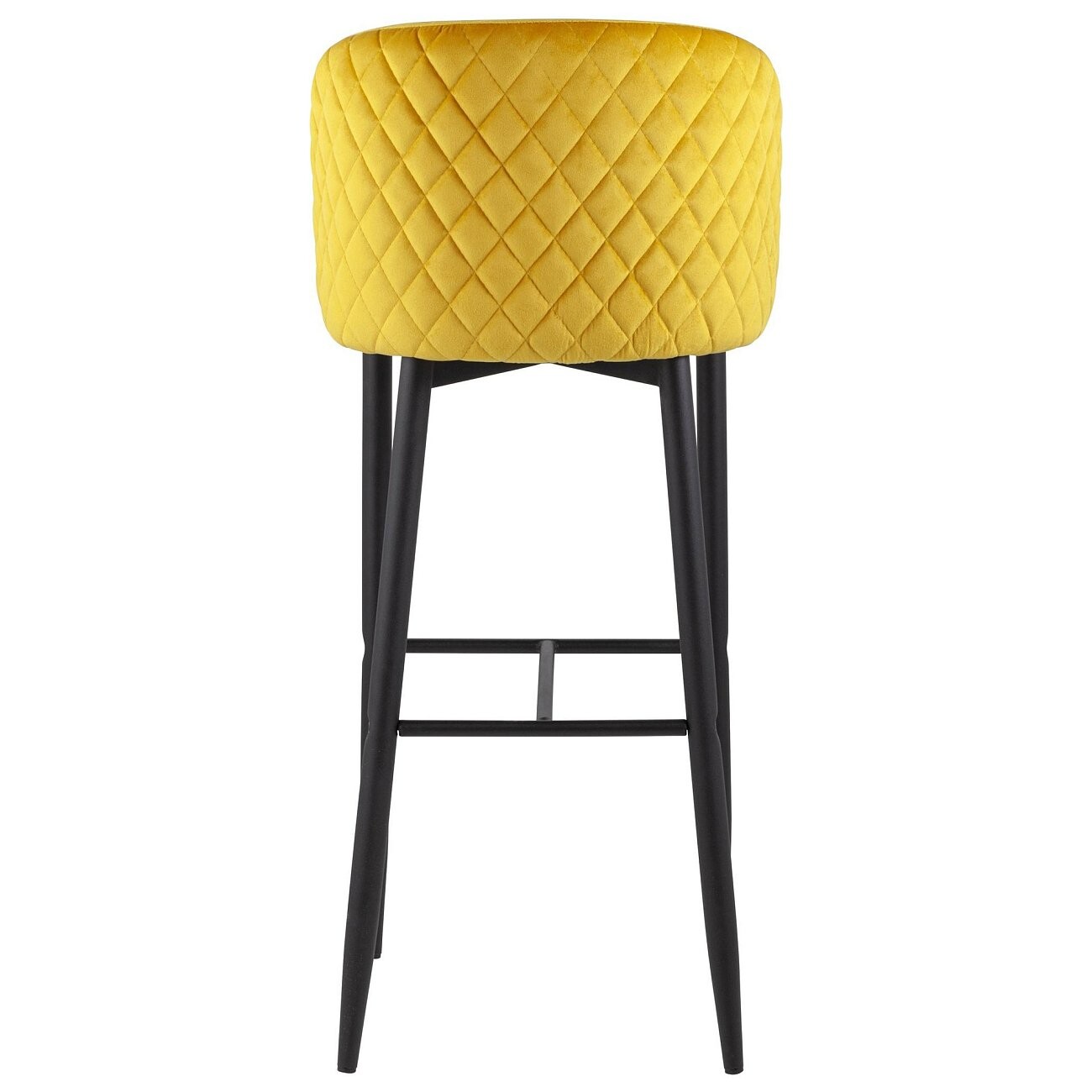 Стул барный со спинкой оранжевый с черными металлическими ножками "Оскар" - изображение 3