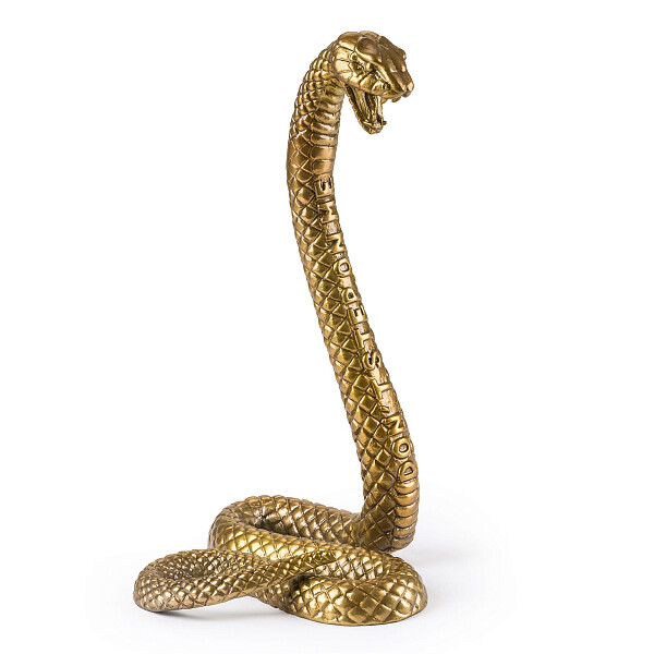 Статуэтка в форме змеи металлическая золото Wunderkrammer Snake - изображение 1