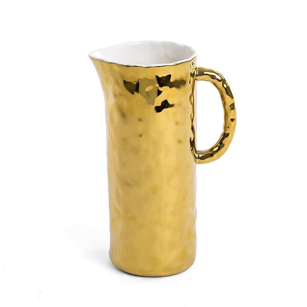 Кувшин фарфоровый 22х8,8 см золотой Fingers Porcelain Gold - изображение 1