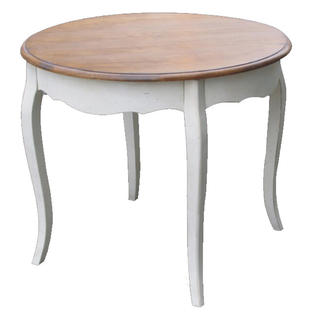 Обеденный стол круглый белый 100 см Mobilier de Maison
