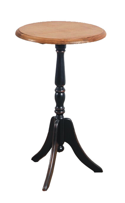 Приставной столик круглый черный с фигурной ножкой 40 см Mobilier de Maison