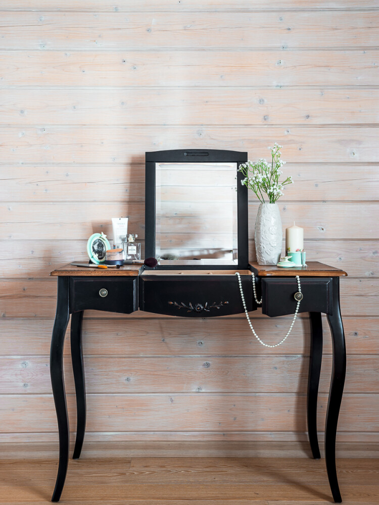 Туалетный столик с зеркалом и ящиками коричневый Mobilier de Maison