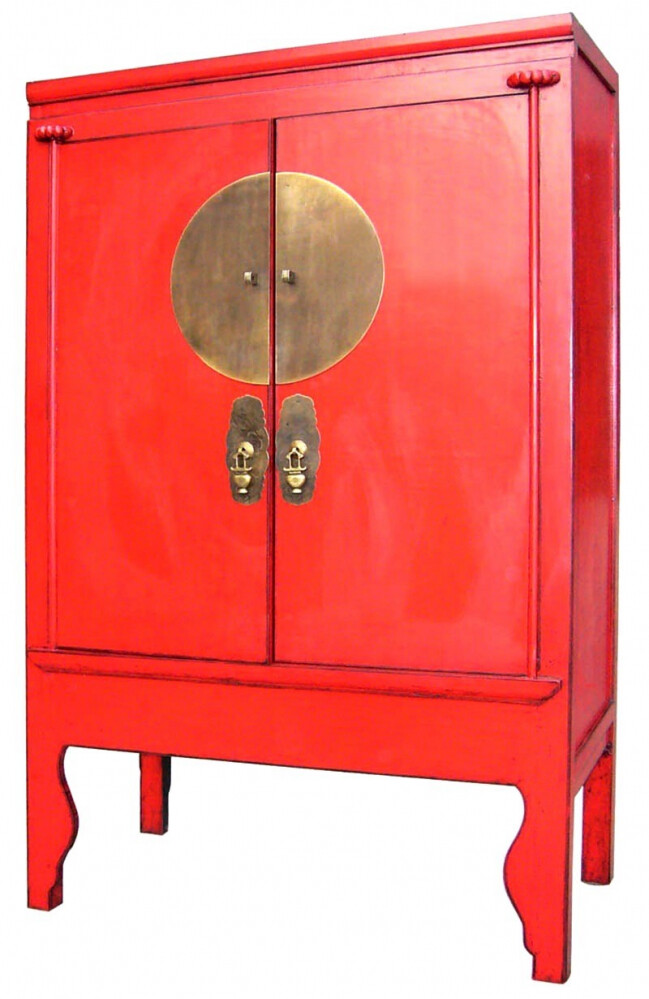 Шкаф двухдверный красный "Династия Мин"