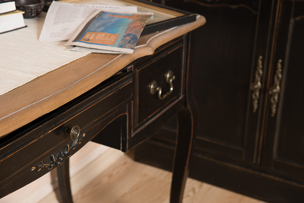Письменный стол с ящиками состаренный "Темный шоколад"