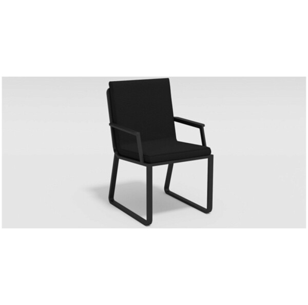 Стул мягкий черный с подлокотниками Voglie armrest - изображение 1