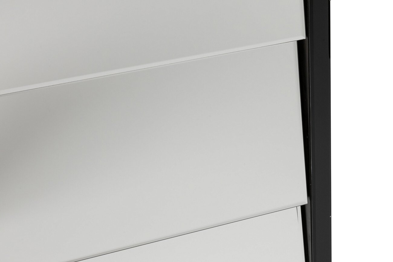 Комод для спальни с ящиками черный с зеркальными вставками - изображение 3