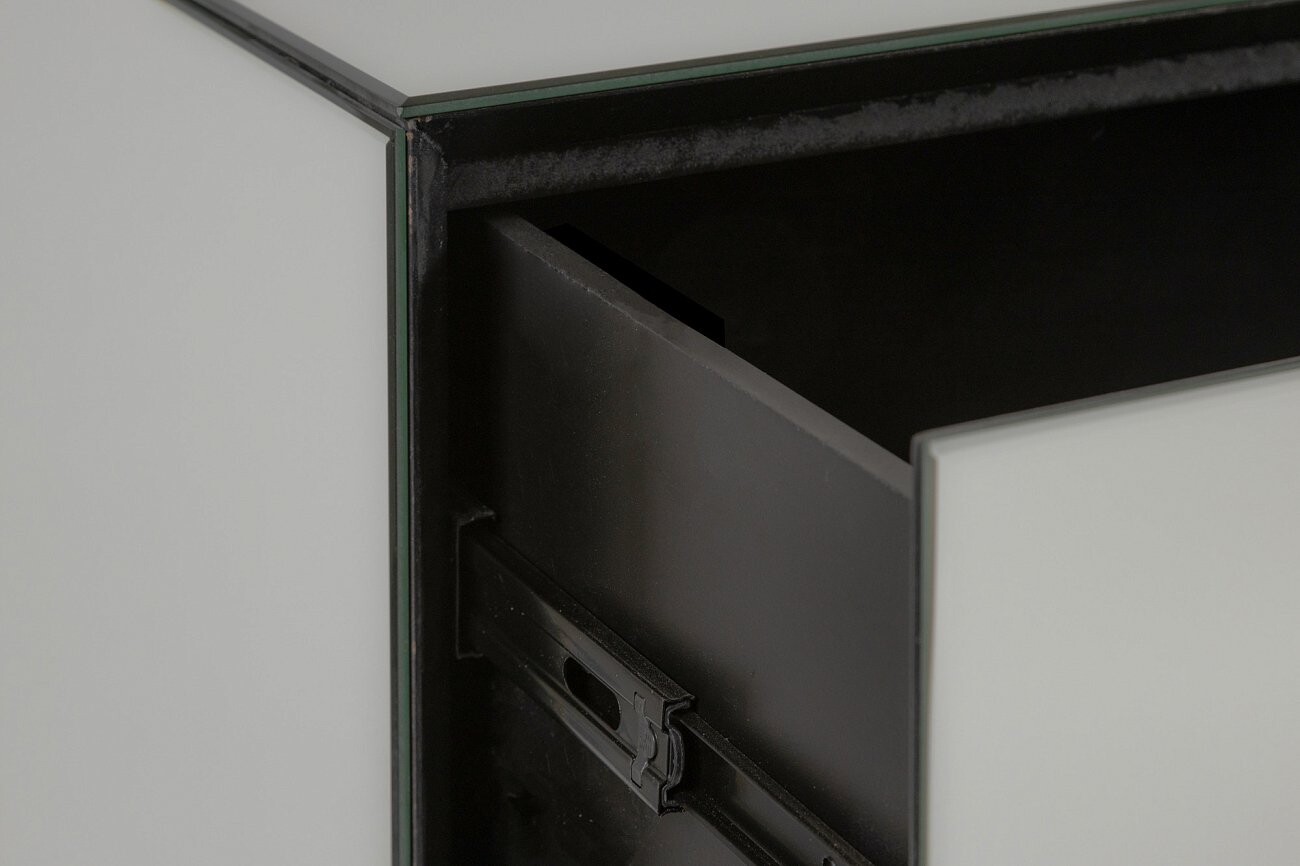 Комод зеркальный с 5 ящиками черный  - изображение 6