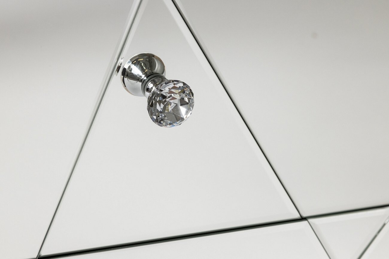 Прикроватная тумбочка с 2 ящиками зеркальная Nightstand - изображение 4