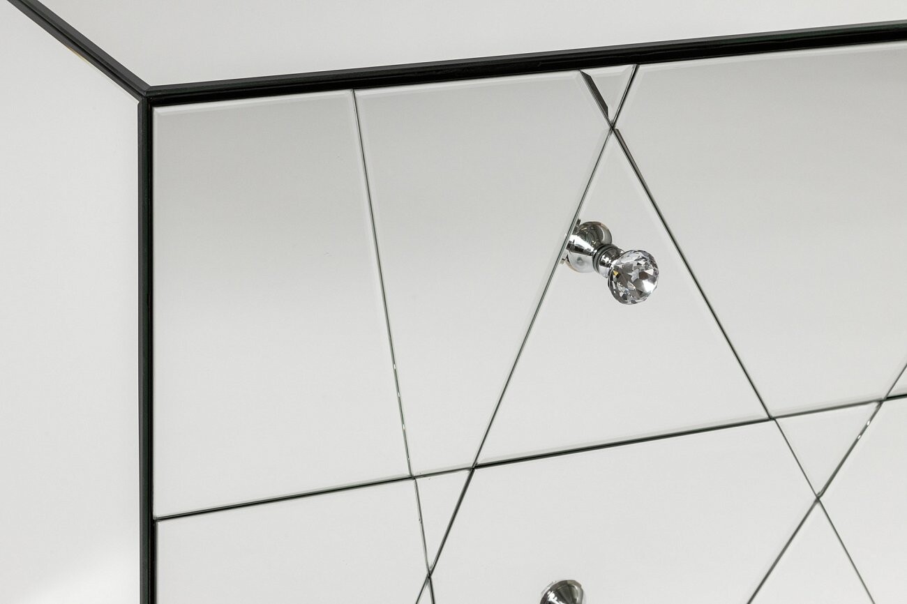 Прикроватная тумбочка с 2 ящиками зеркальная Nightstand - изображение 6