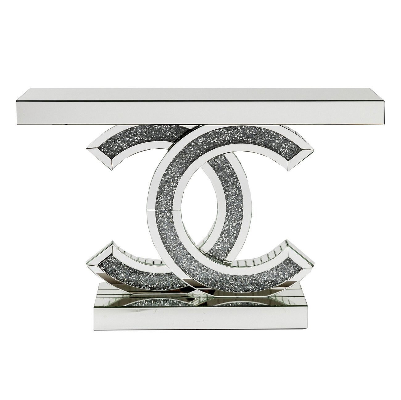 Консоль зеркальная с кристаллами прямоугольная Chanel - изображение 2