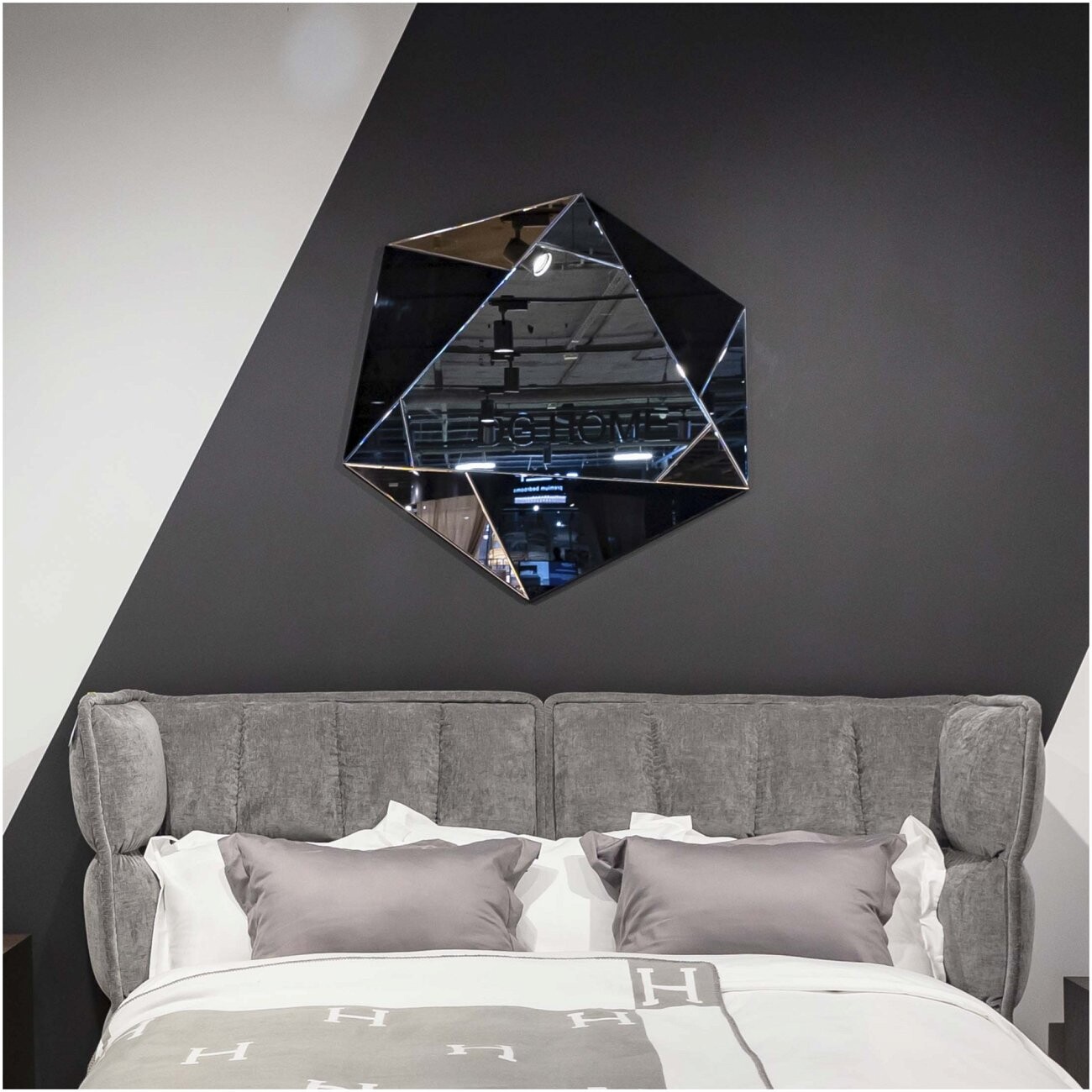 Зеркальное панно черно-коричневое 102,5х100 см - изображение 2