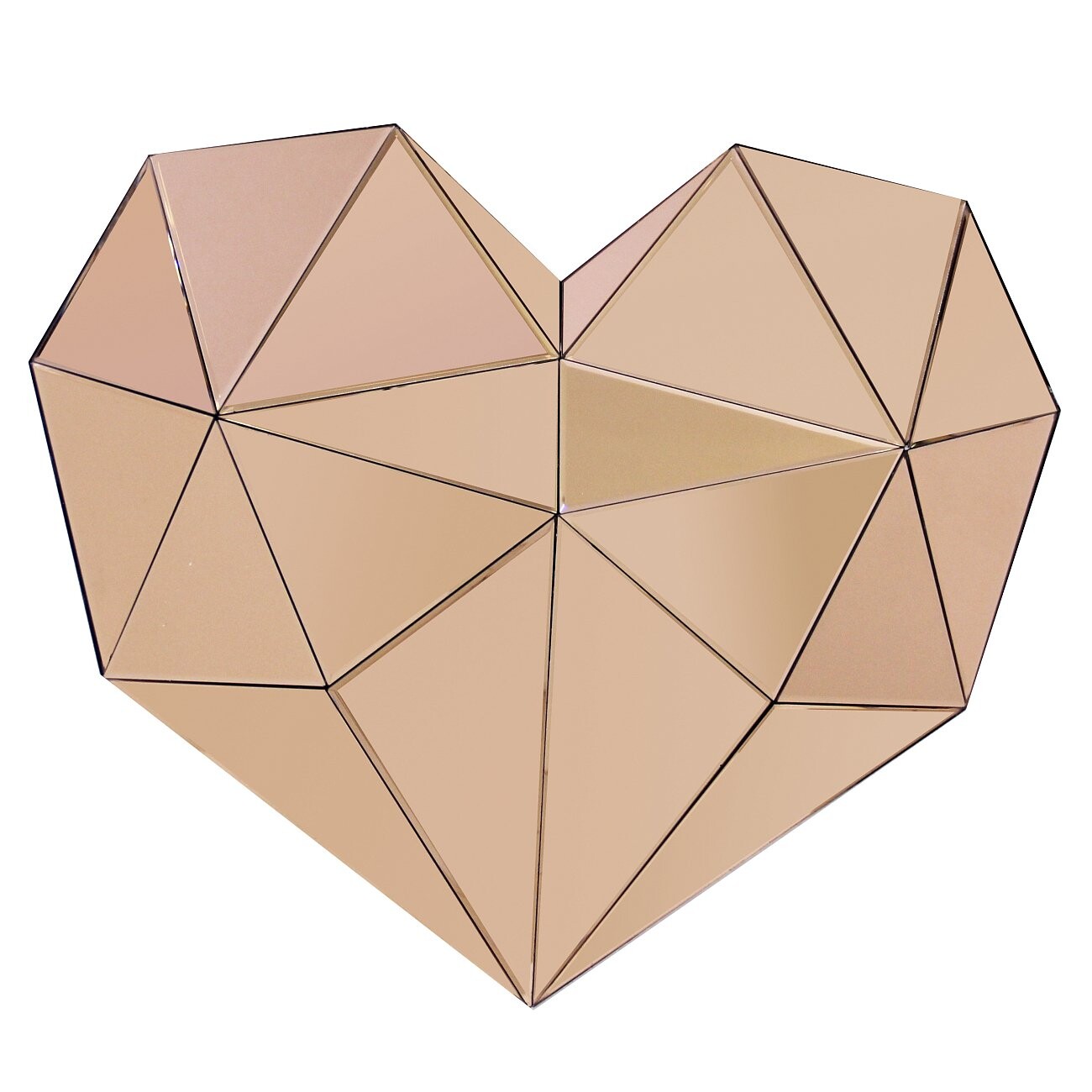 Зеркальное панно "Сердце" 80х67 см - изображение 2