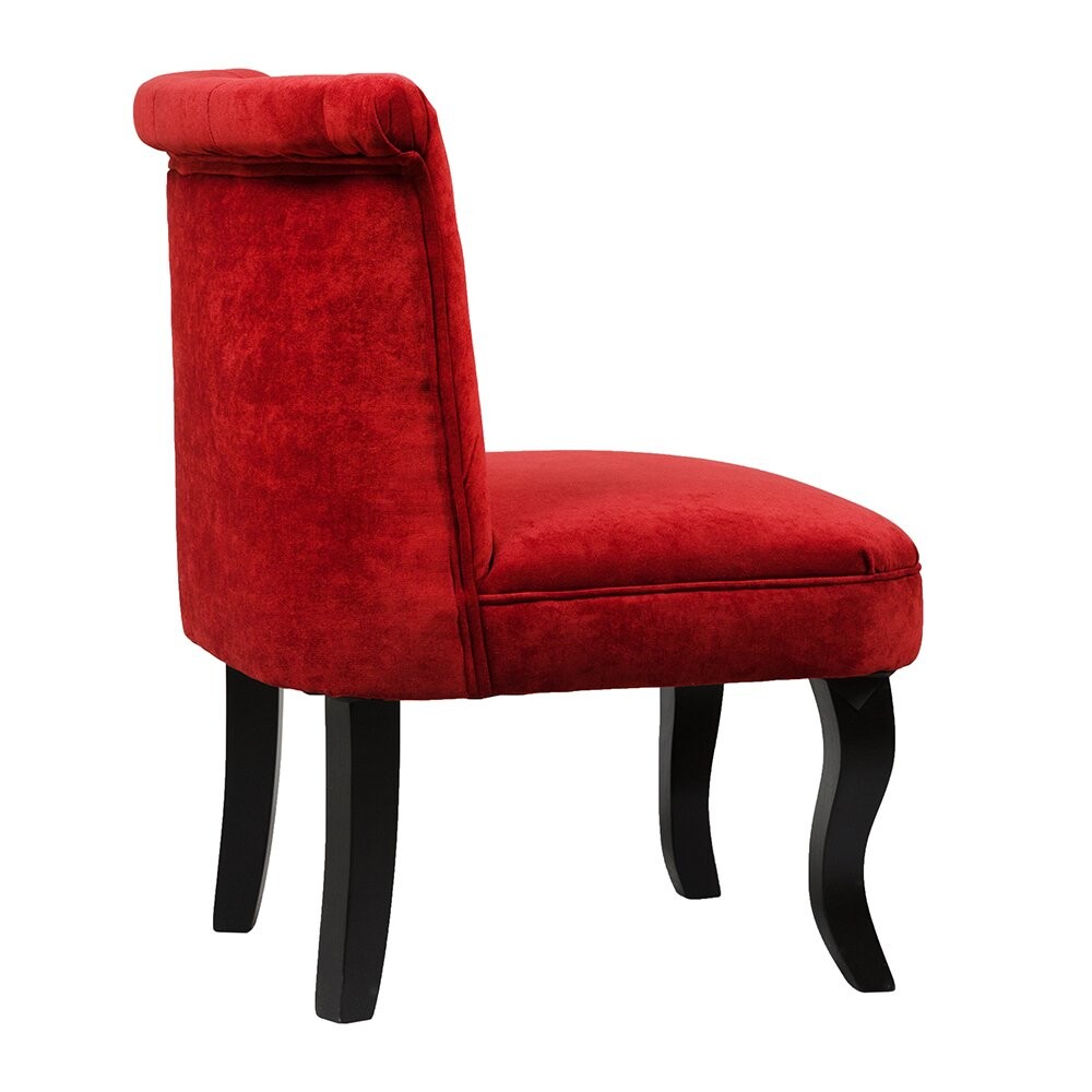 Кресло мягкое с деревянными ножками красное Dawson - изображение 4