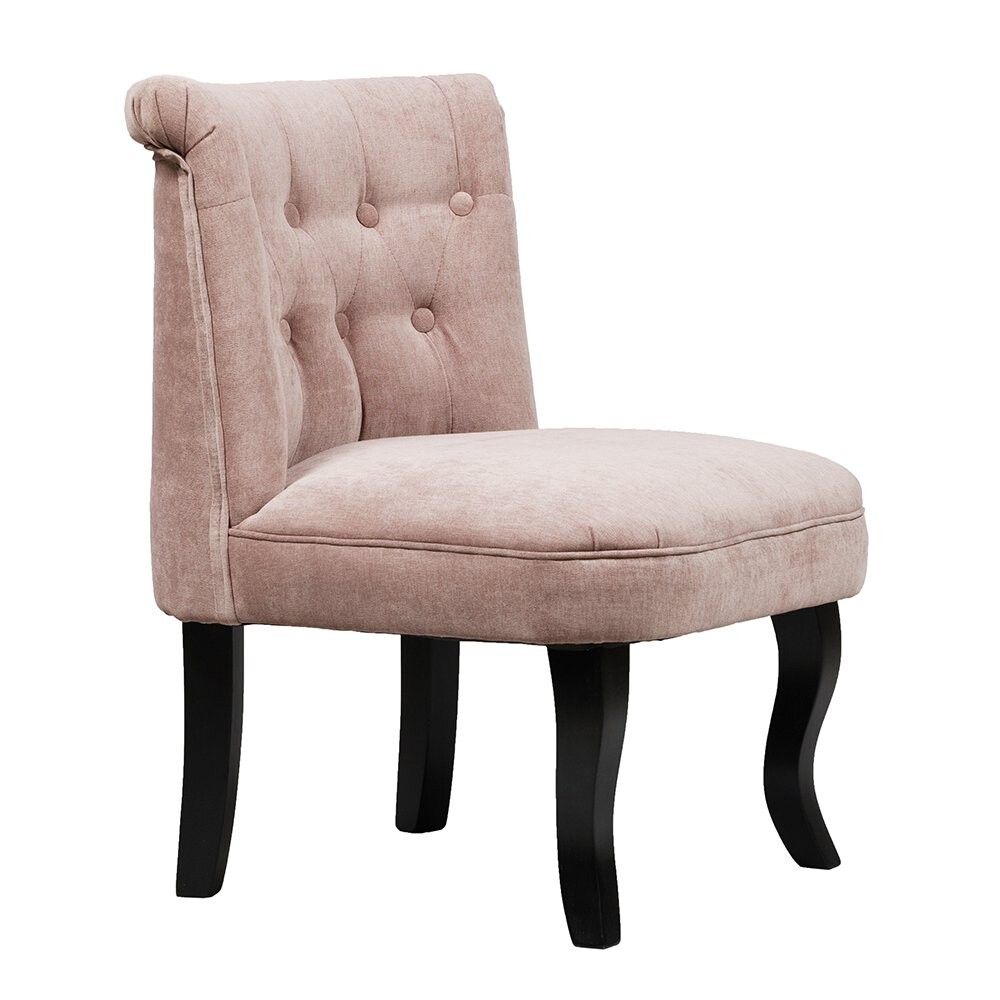 Кресло мягкое с деревянными ножками розово-серое Dawson - изображение 3