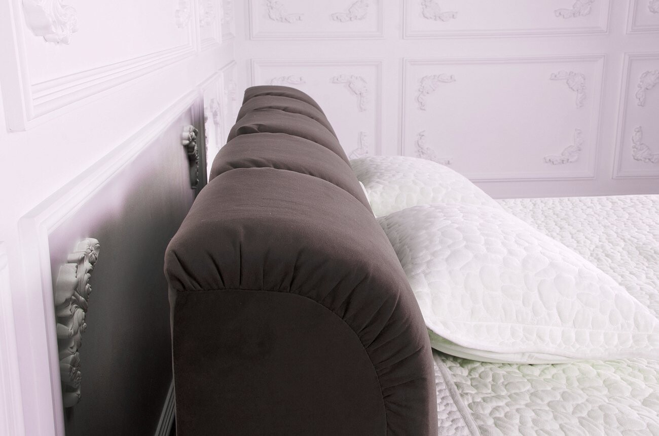 Кровать двуспальная 160х200 коричневая Mobili - изображение 3