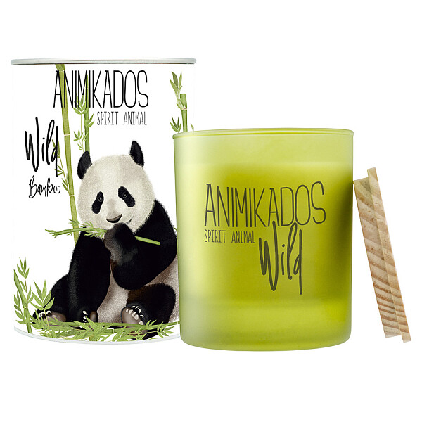 Свеча ароматическая в стакане зеленая "Бамбуковый" Wild Koala - изображение 1