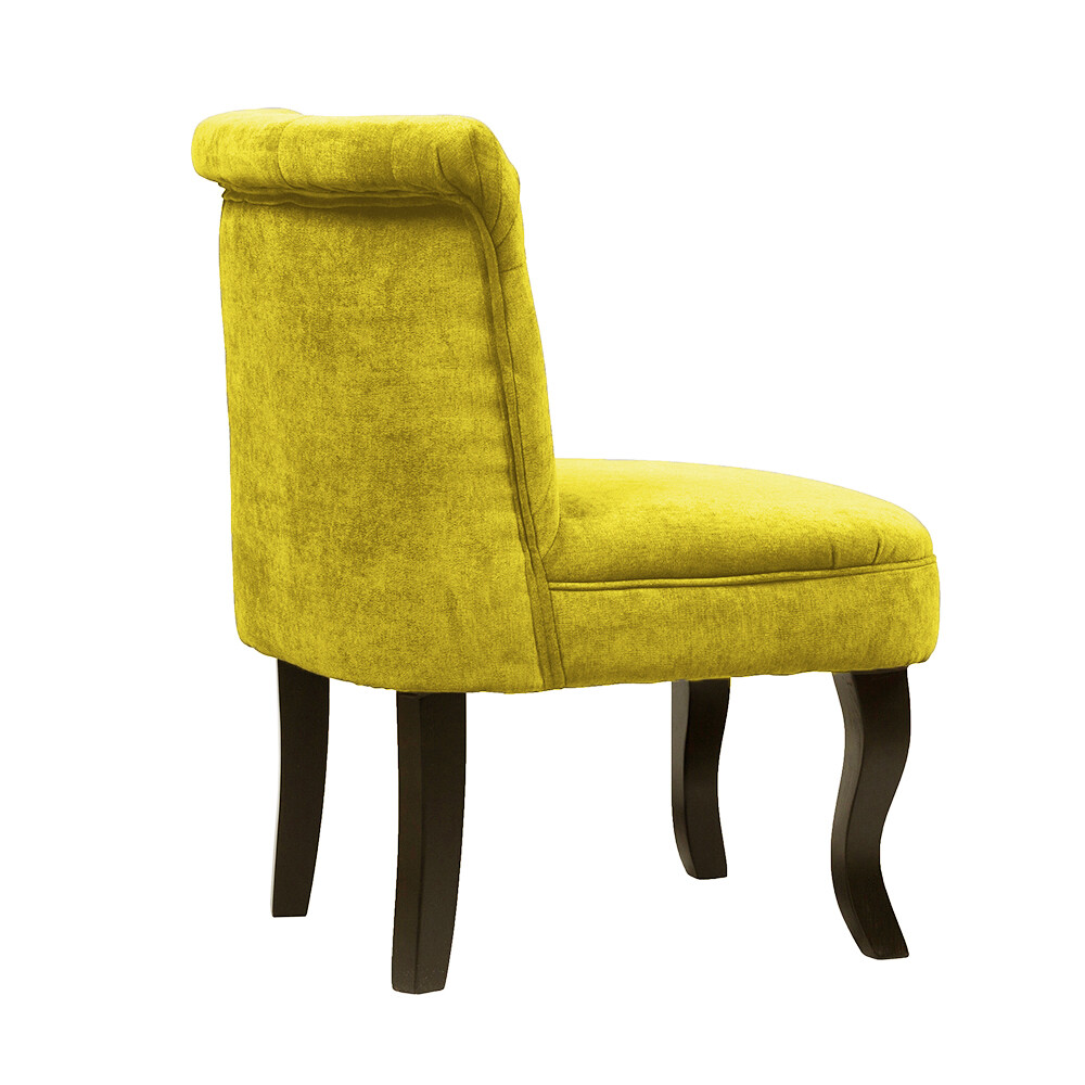Кресло мягкое с деревянными ножками желтое Dawson