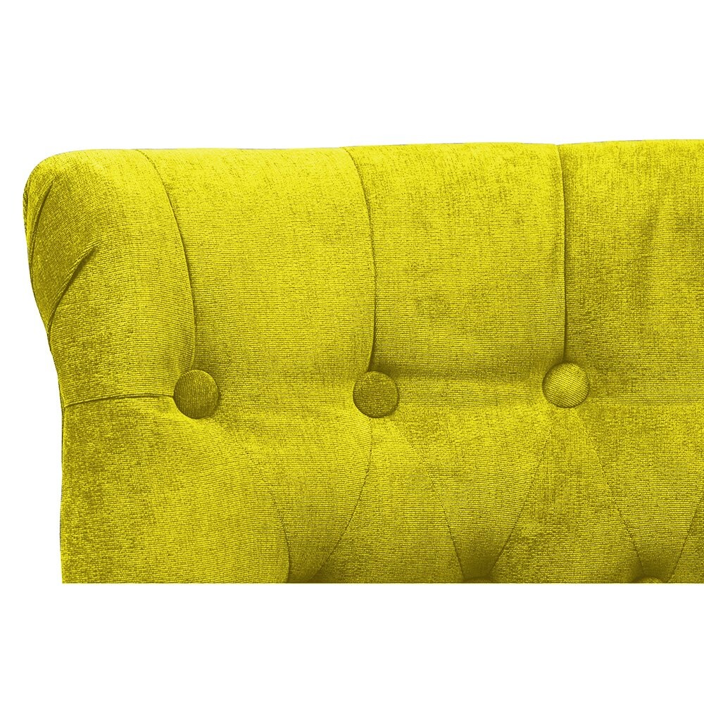 Кресло мягкое с деревянными ножками желтое Dawson - изображение 5