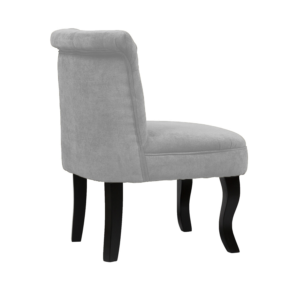 Кресло маленькое серый велюр со стяжкой Dawson - изображение 4