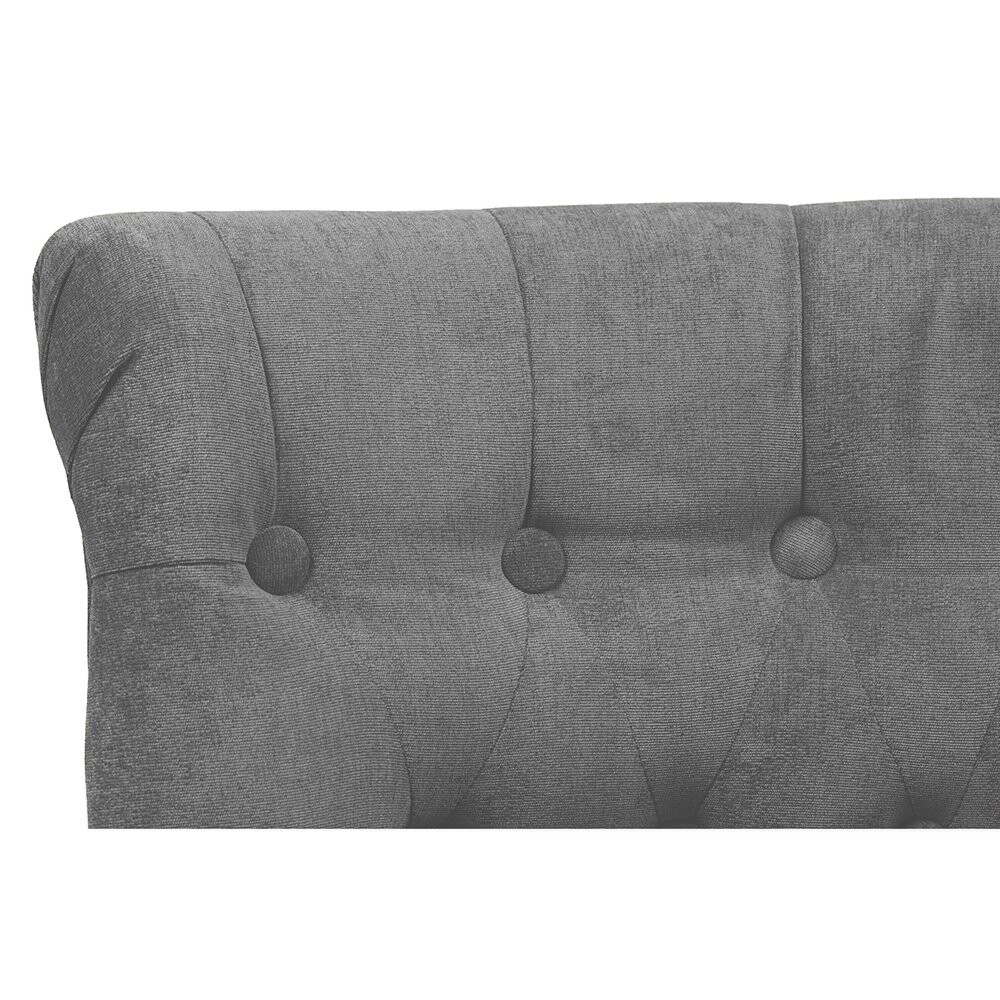 Кресло маленькое серый велюр со стяжкой Dawson - изображение 5