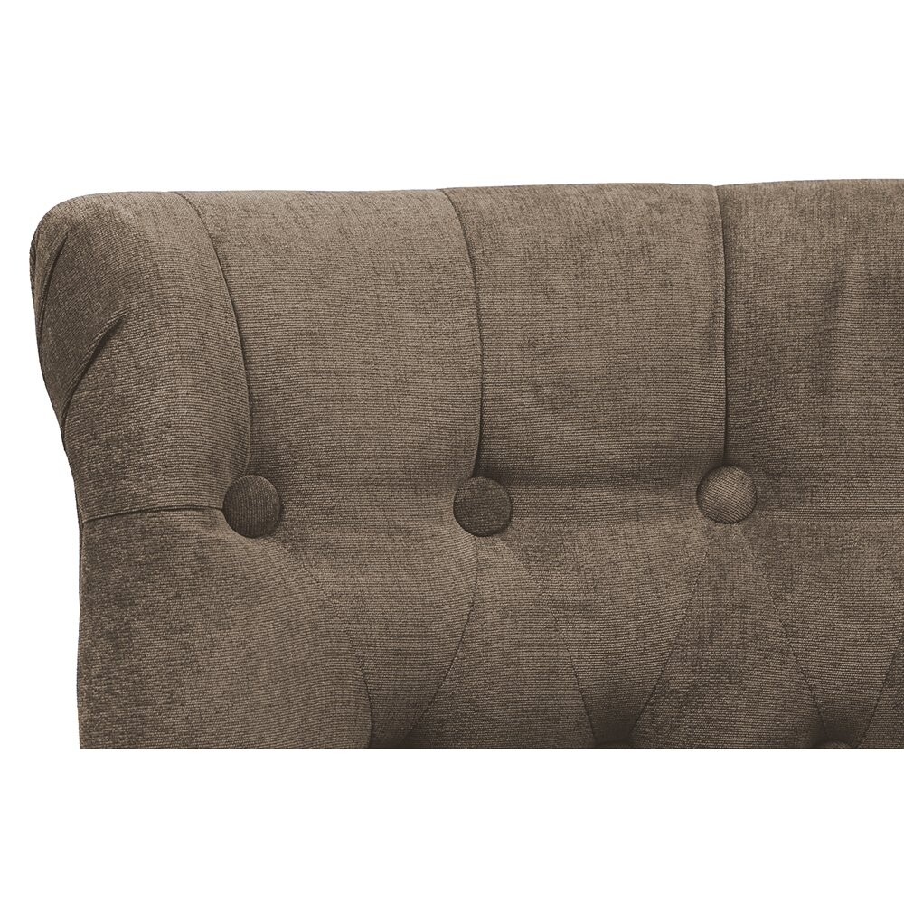 Кресло маленькое серо-коричневое со стяжкой Dawson - изображение 5