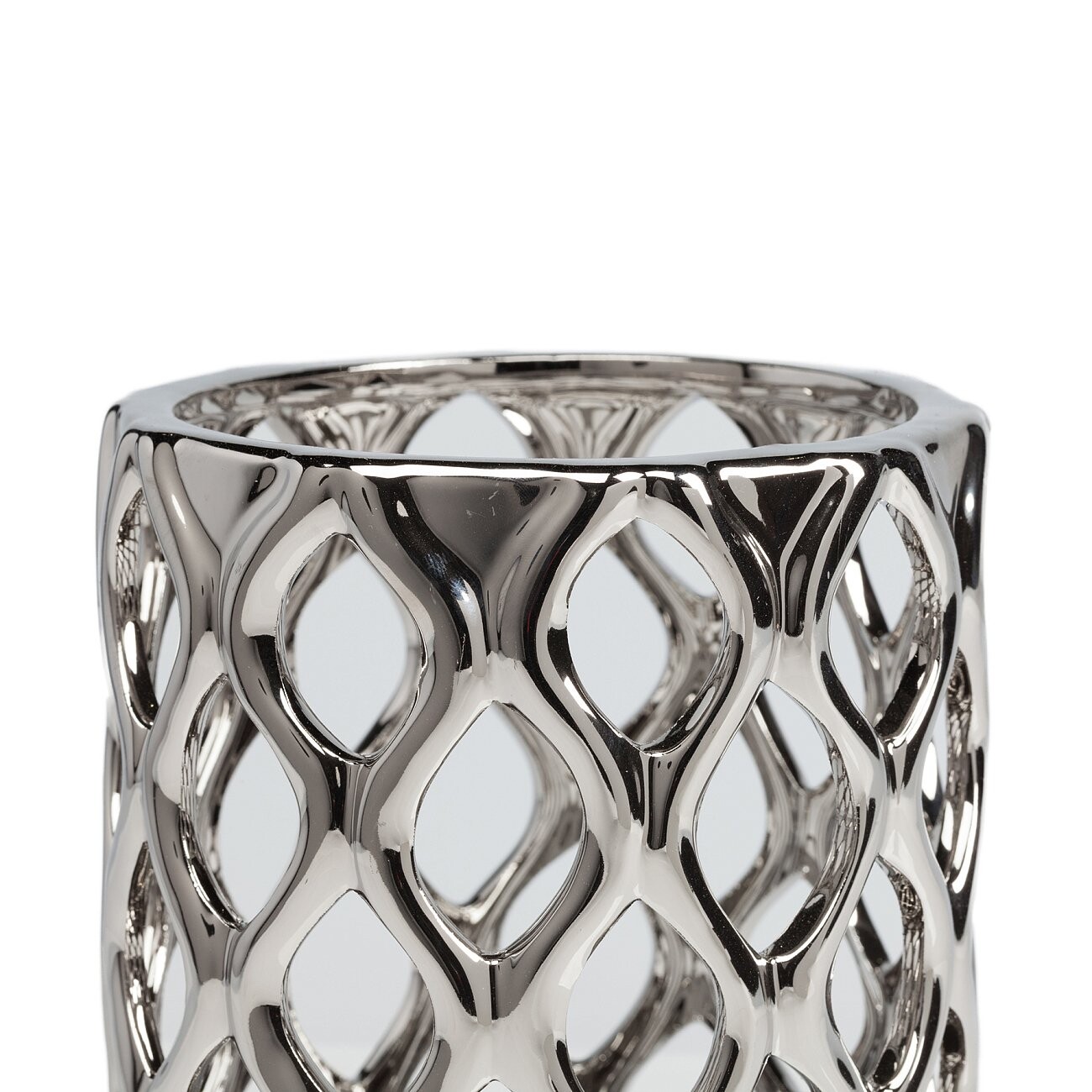 Ваза декоративная серебристая Oasis - изображение 2