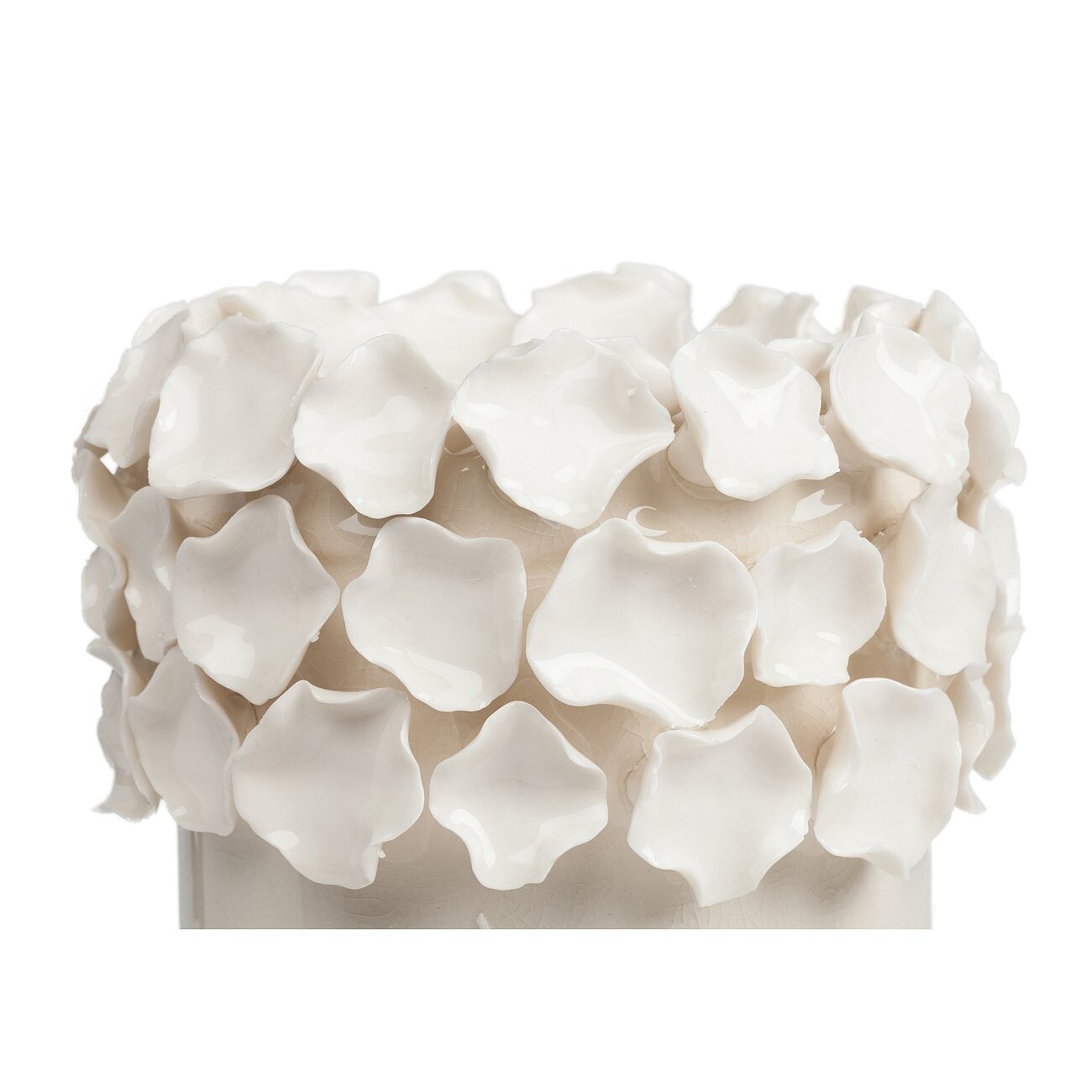 Ваза декоративная большая белая 40 см Loren - изображение 2