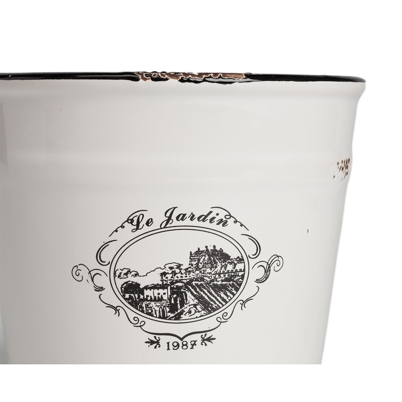 Кашпо белое большое 12 см Le Jardin - изображение 2