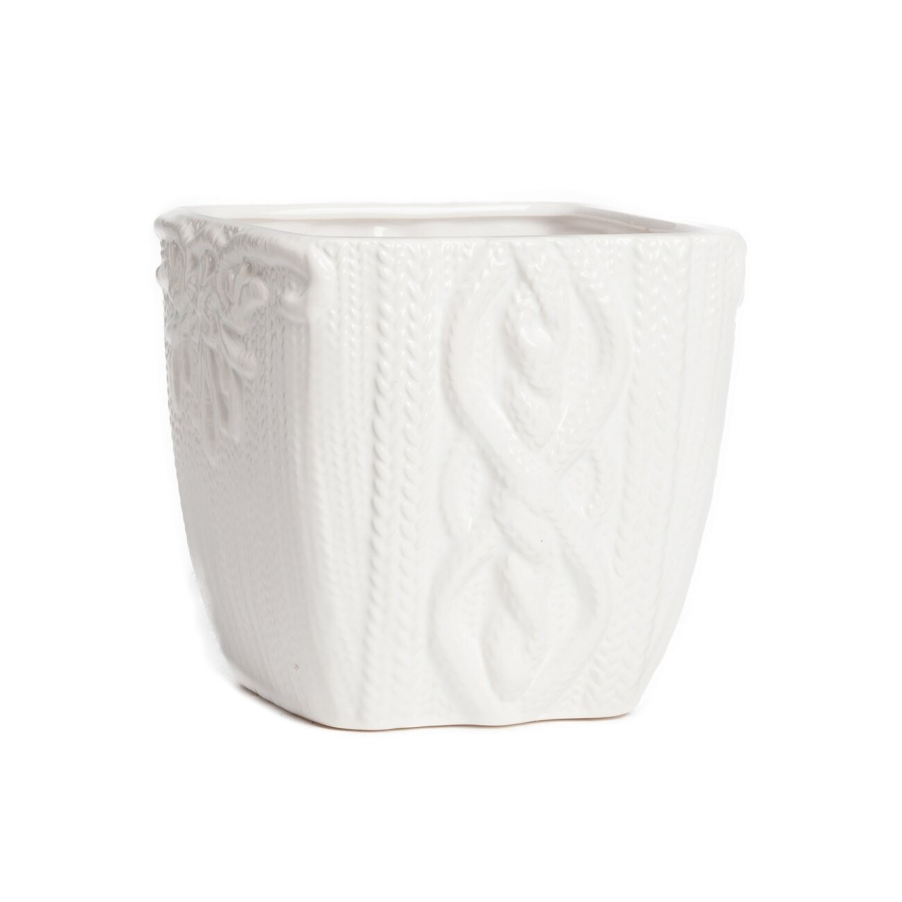 Кашпо белое большое 15 см Lindley - изображение 3
