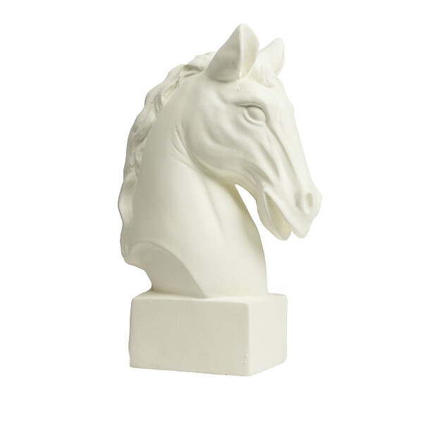 Статуэтка белая "Голова лошади" Horse  - изображение 1