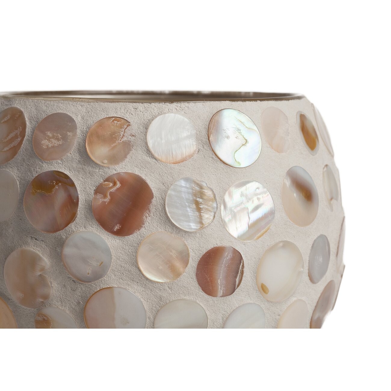 Подсвечник стеклянный бежевый с мозаикой Bacall - изображение 2