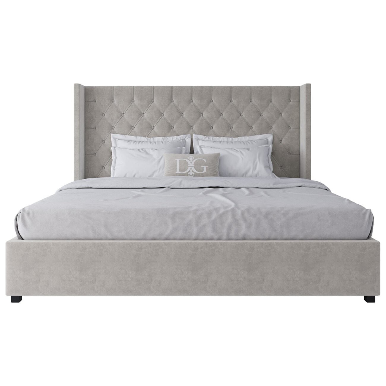 Кровать белая 200х200 молочная без гвоздиков Wing-2 - изображение 2