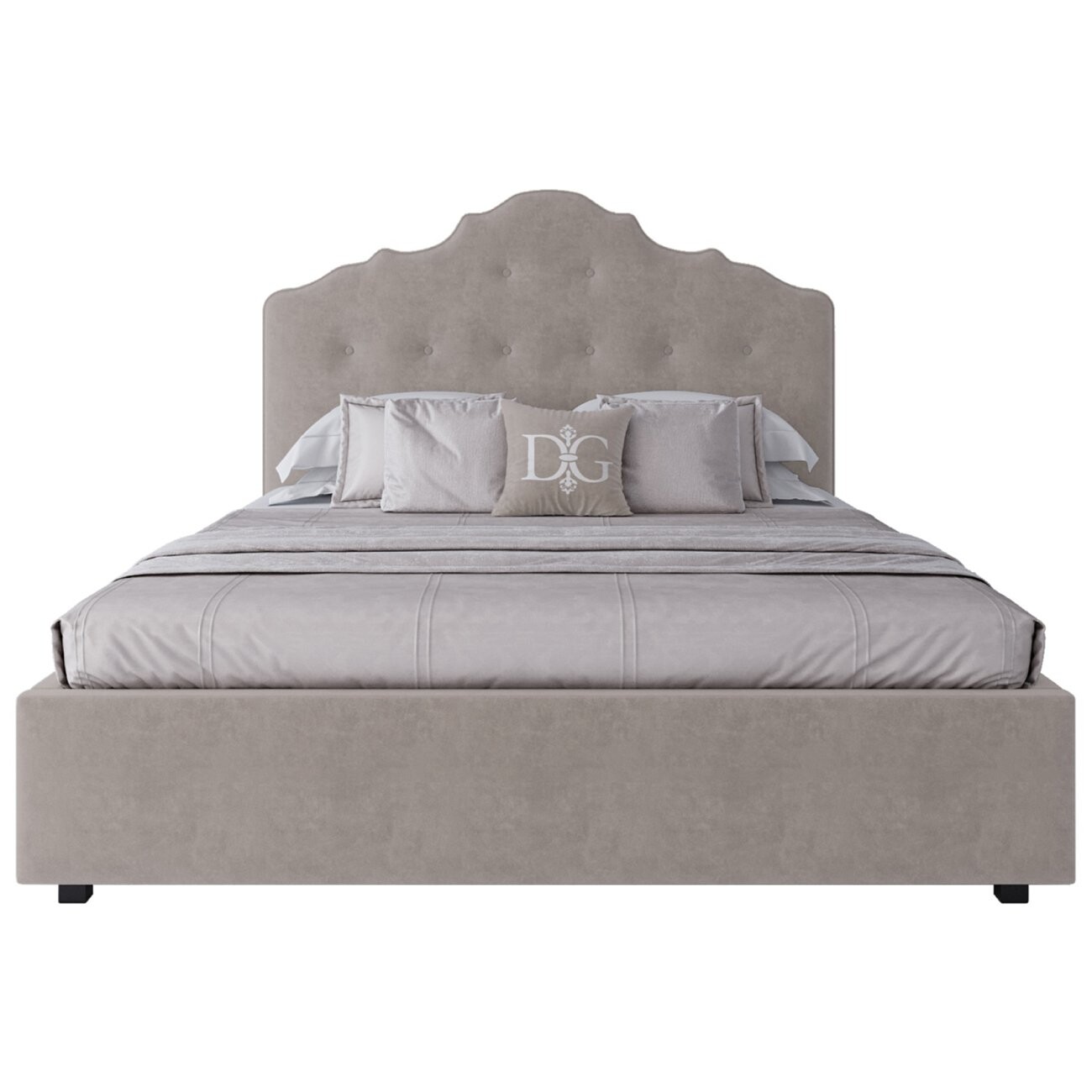 Кровать двуспальная 160х200 светло-бежевая Palace - изображение 2