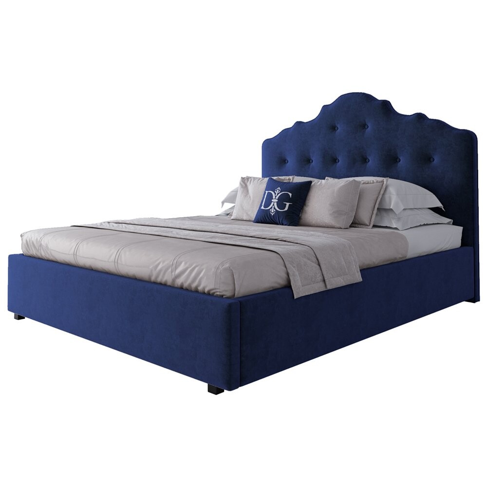 Кровать двуспальная 160х200 синяя Palace