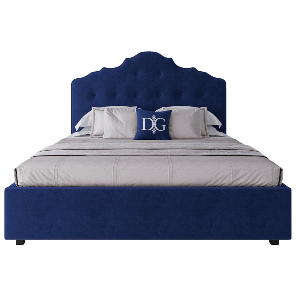 Кровать двуспальная 160х200 синяя Palace