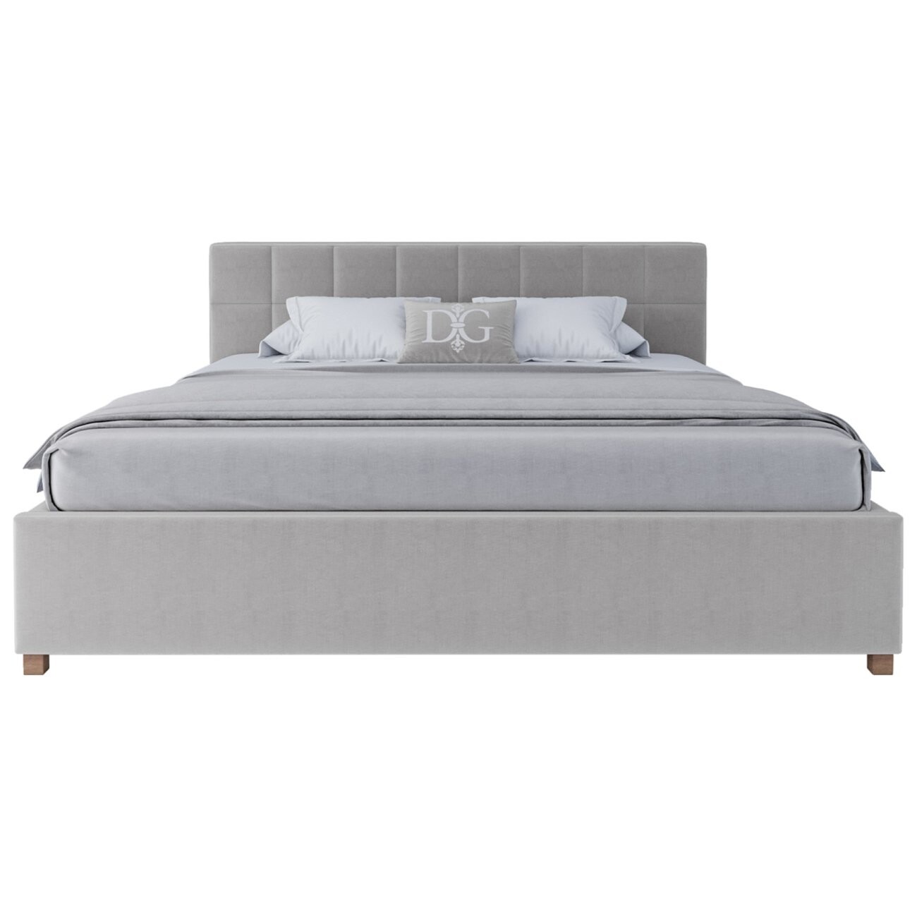 Кровать двуспальная 180х200 светло-бежевая Wales - изображение 2