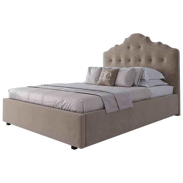 Кровать подростковая с мягкой спинкой 140х200 бежевая Palace - изображение 1