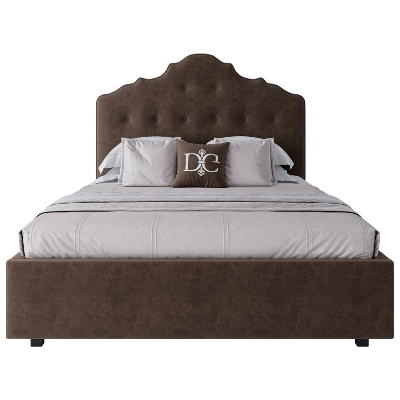 Кровать полутораспальная подростковая с мягким изголовьем 140х200 коричневая Palace - изображение 2